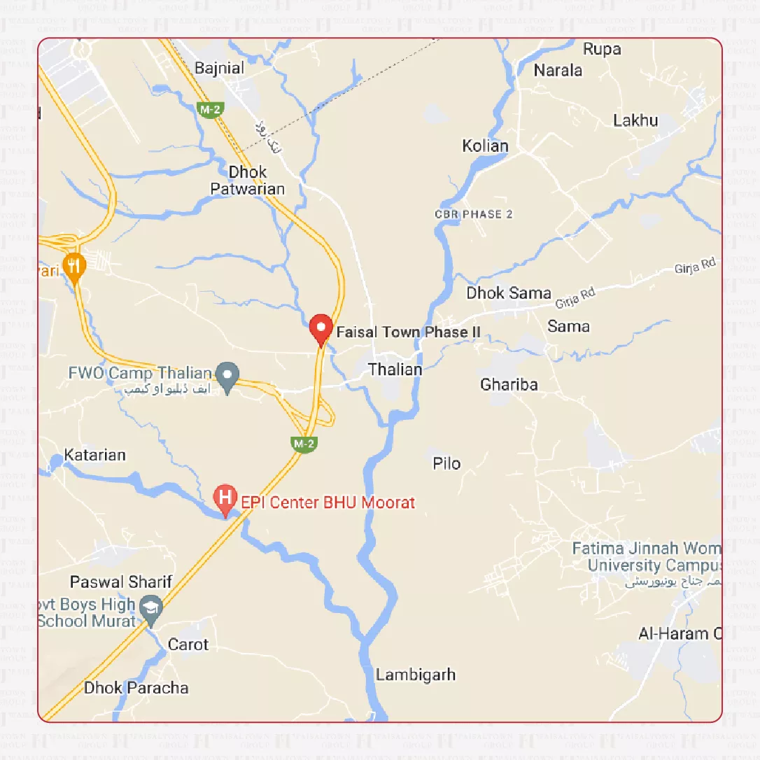 faisal town phase 2 location